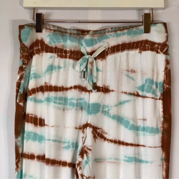 YOUNG FABULOUS & BROKE Aqua/Rust TIE DYE 2PC JOGGER LOUNGE SET | Size M - Picture 10 of 16